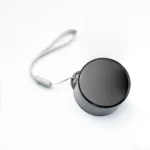 HL NOVA 750ml matte black stainless steel water bottle cap and threaded lid with a grey carrying strap.