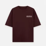 Maroon 240 GSM cotton oversized printed t-shirt featuring the front MOVE IN SILENCE design in high-quality print.