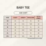 Womens cropped baby tee exact size chart and measurements guide